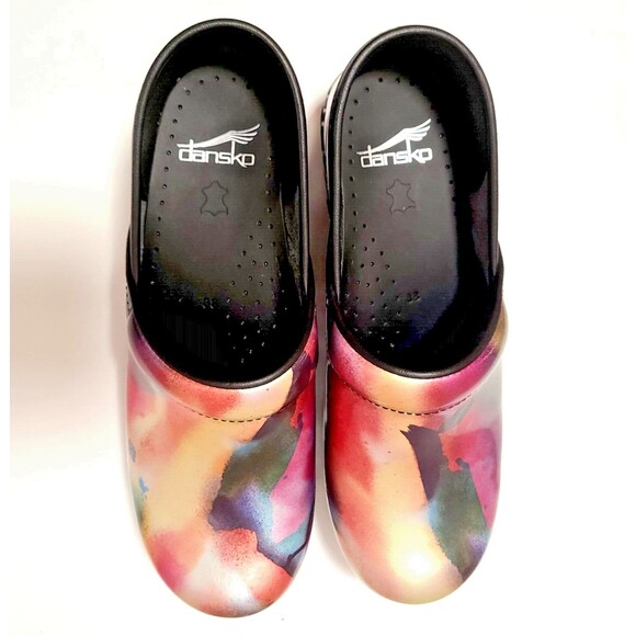 Dansko Professional Clog Patent Leather Size 38 US 7.5 8 Multicolor Workwear - Picture 8 of 10